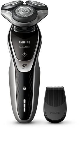 PHILIPS Rasoio Philips Series 5000 (S532006) ricaricabile e a rete flex lavabile nero